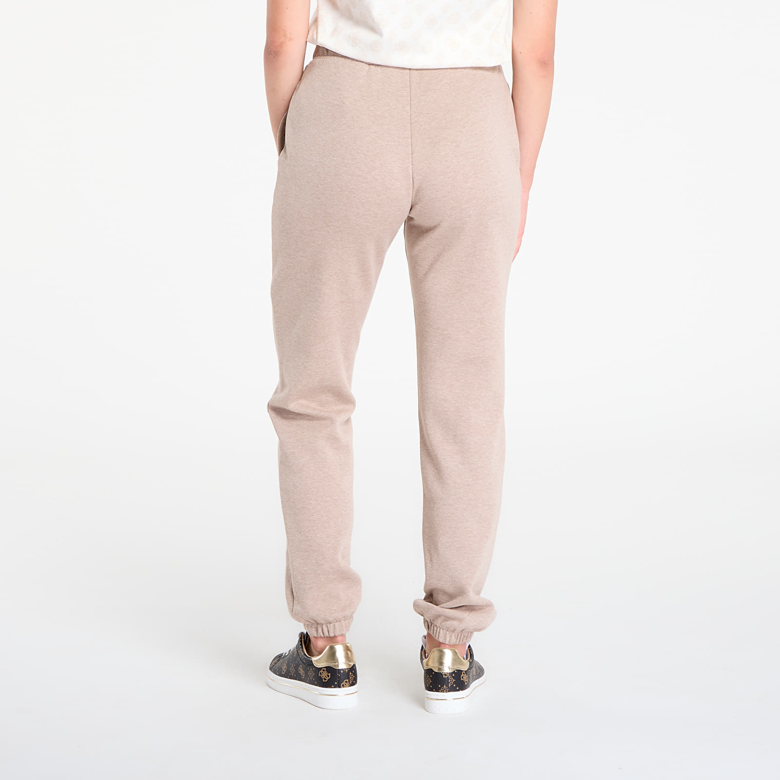 Kalhoty GUESS Roberta Cuff Long Pants Beige