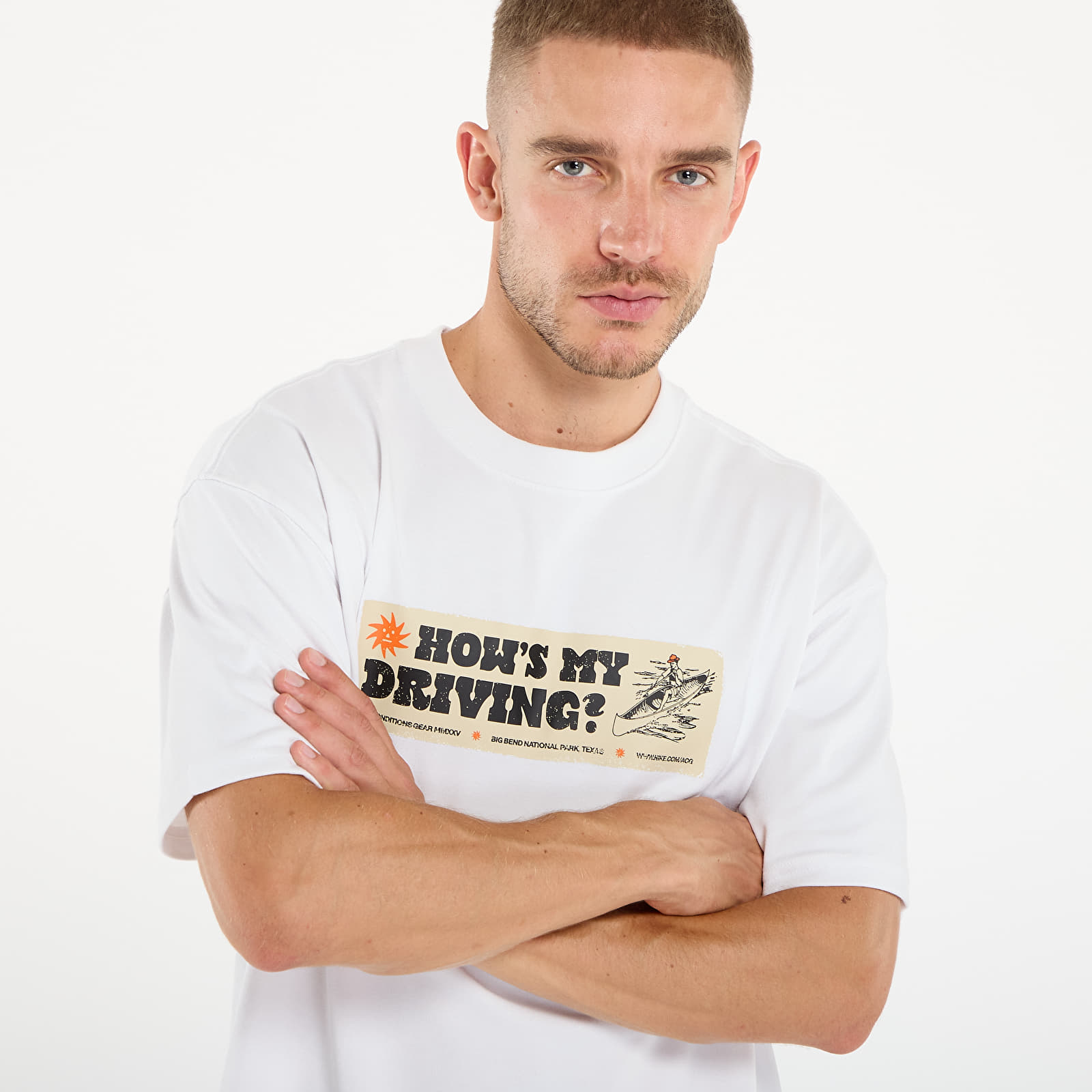 Men's T-shirts Nike M ACG Tee Oc Canoe Sticker Summit White