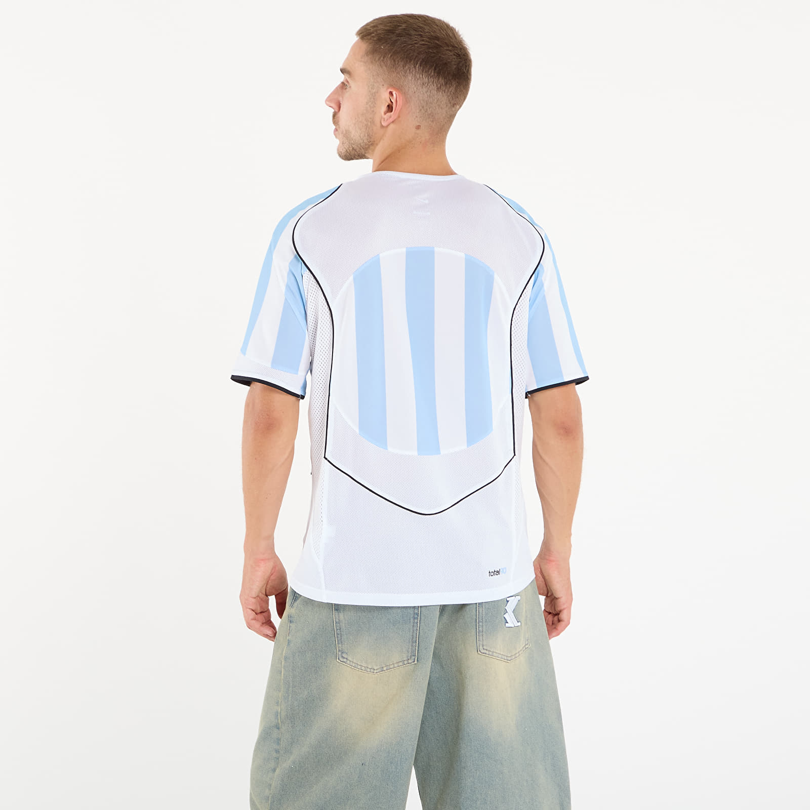 Trikots für Männer Nike Total 90 Men's Dri-FIT Soccer Jersey Psychic Blue/ White/ Black/ Black