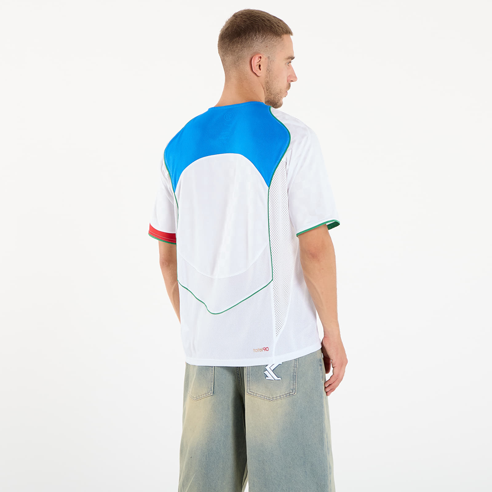 Trikots für Männer Nike Total 90 Men's Dri-FIT Soccer Jersey White/ Italy Blue/ Sport Red/ Metallic Gold