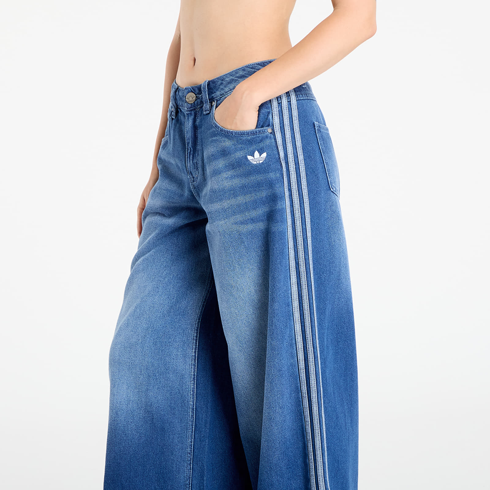 Women's jeans adidas Adicolor Denim Adilenium Wide Pant Indigo Denim