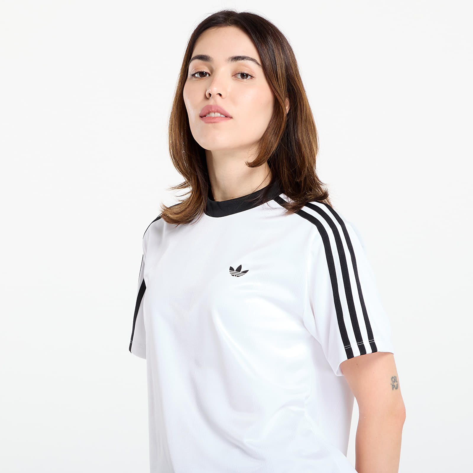 T-Shirts Frau adidas Adicolor Football Jacquard T-Shirt White