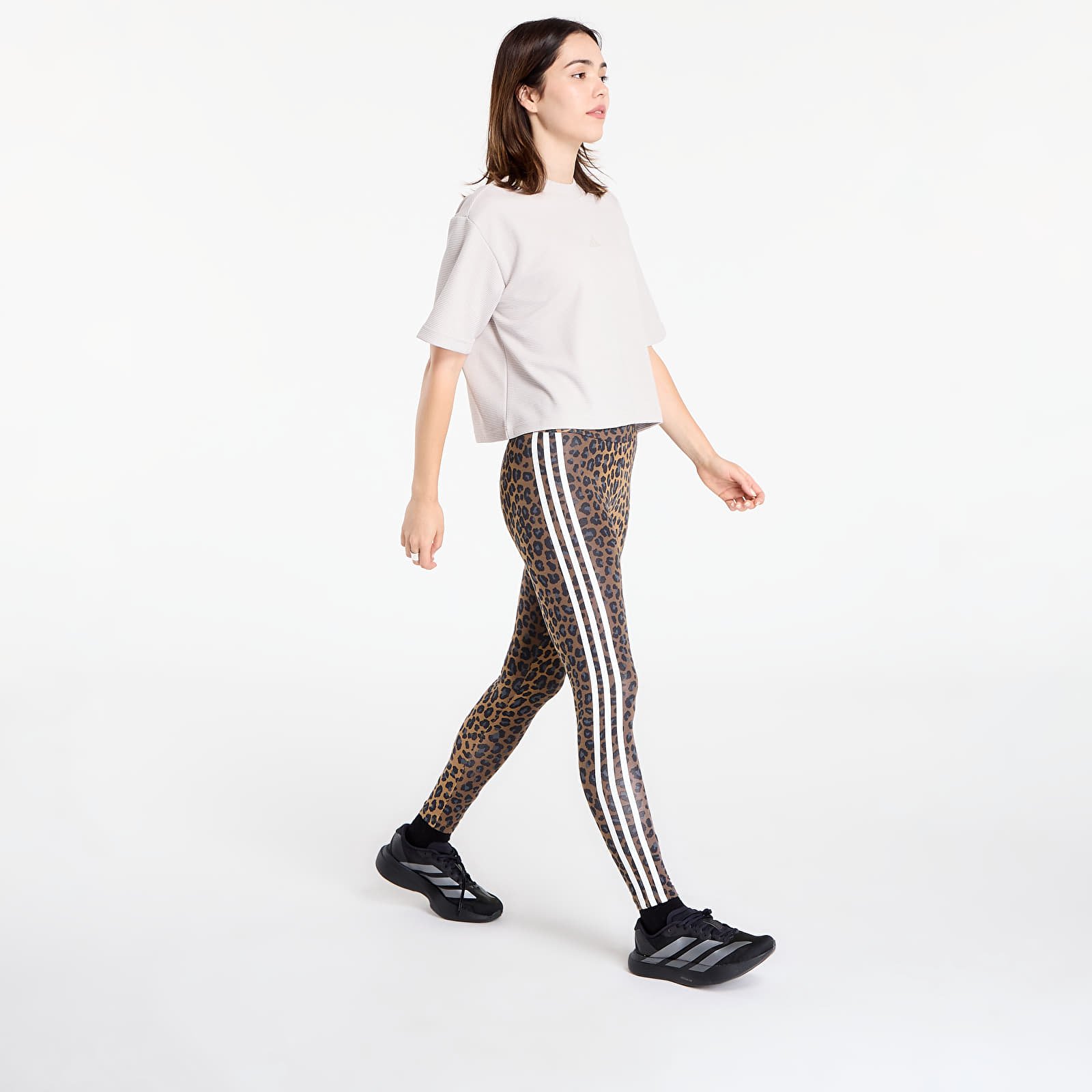 T-Shirts Frau adidas Yoga Motion Waffle T-Shirt Wonder Alumina