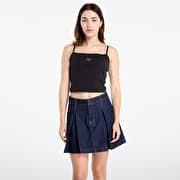 Calvin Klein Jeans  Woven Label Rib Crop Black