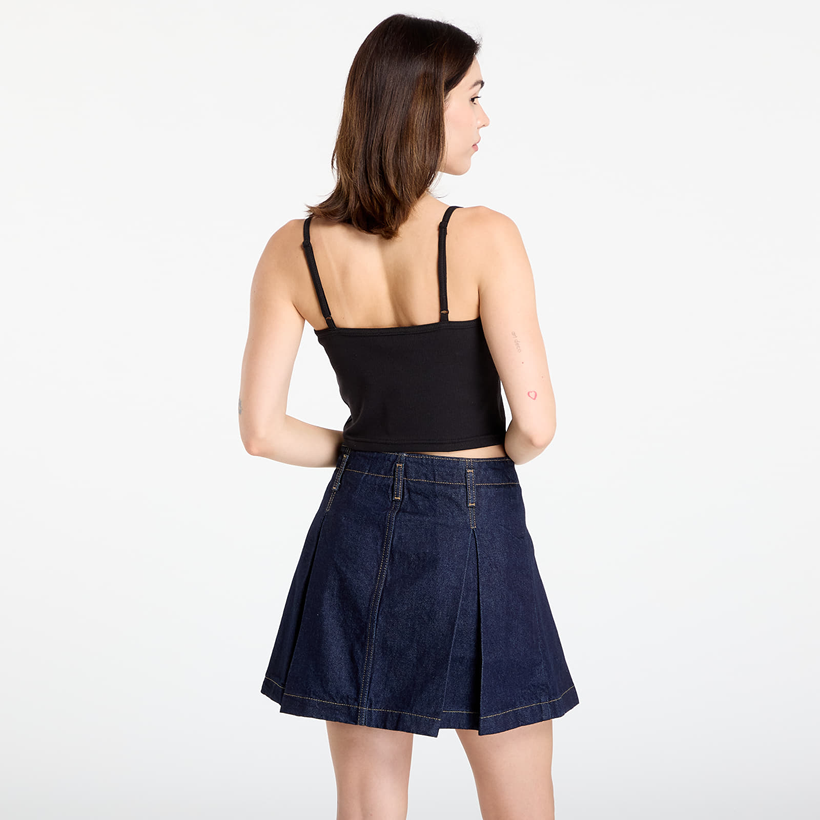 Women's tank tops Calvin Klein Jeans  Woven Label Rib Crop Black
