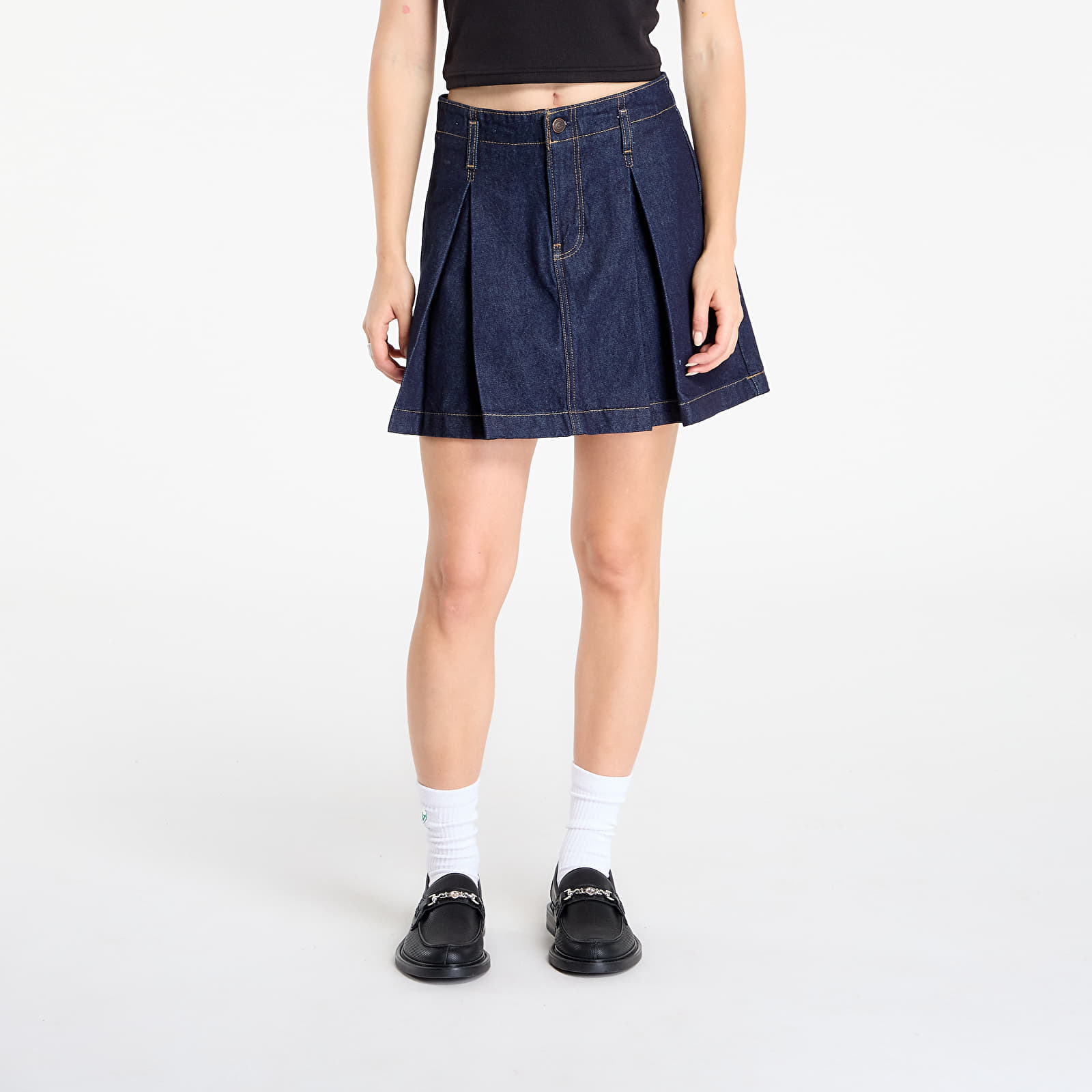 Gonne Calvin Klein Jeans Pleated Denim Skirt Blue
