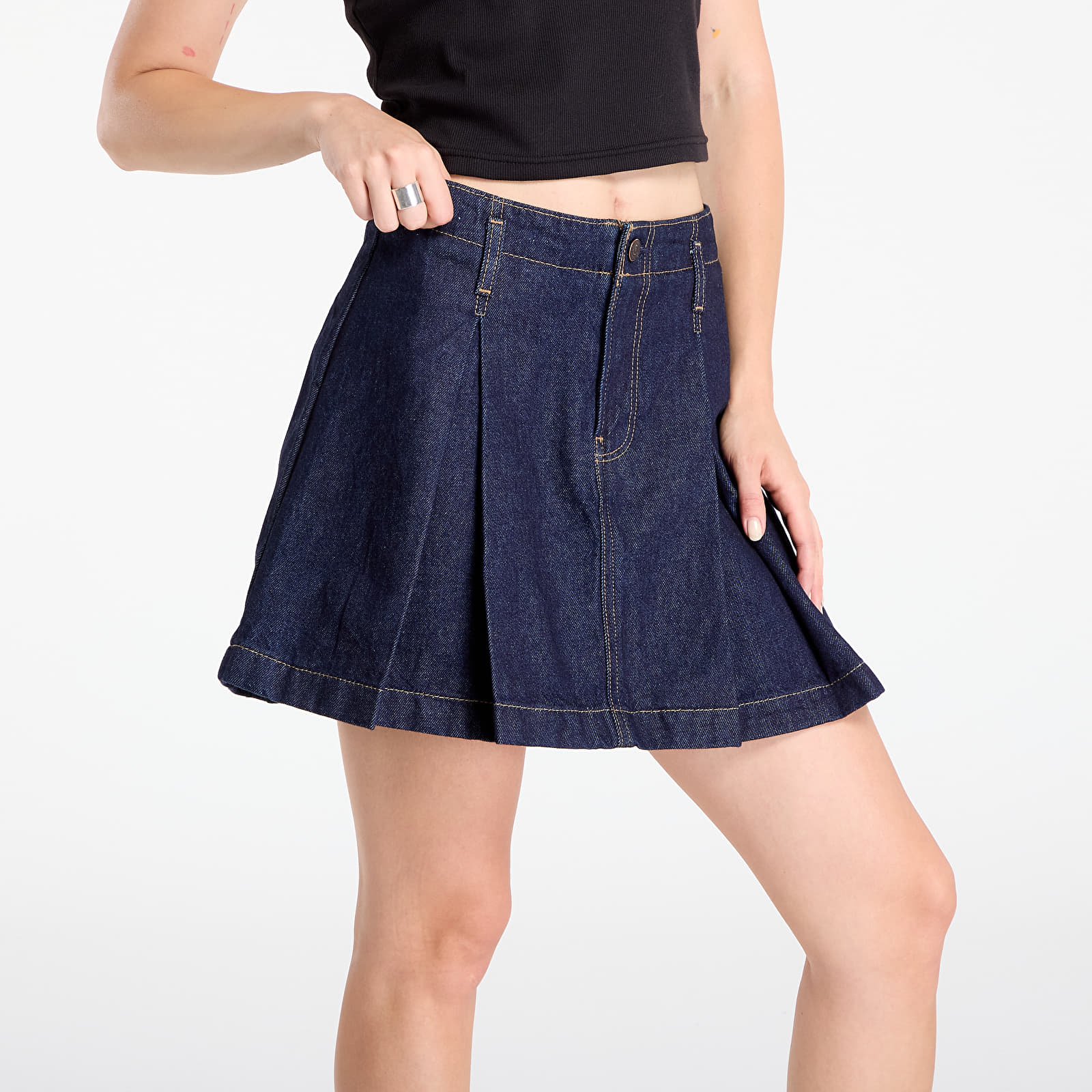 Gonne Calvin Klein Jeans Pleated Denim Skirt Blue