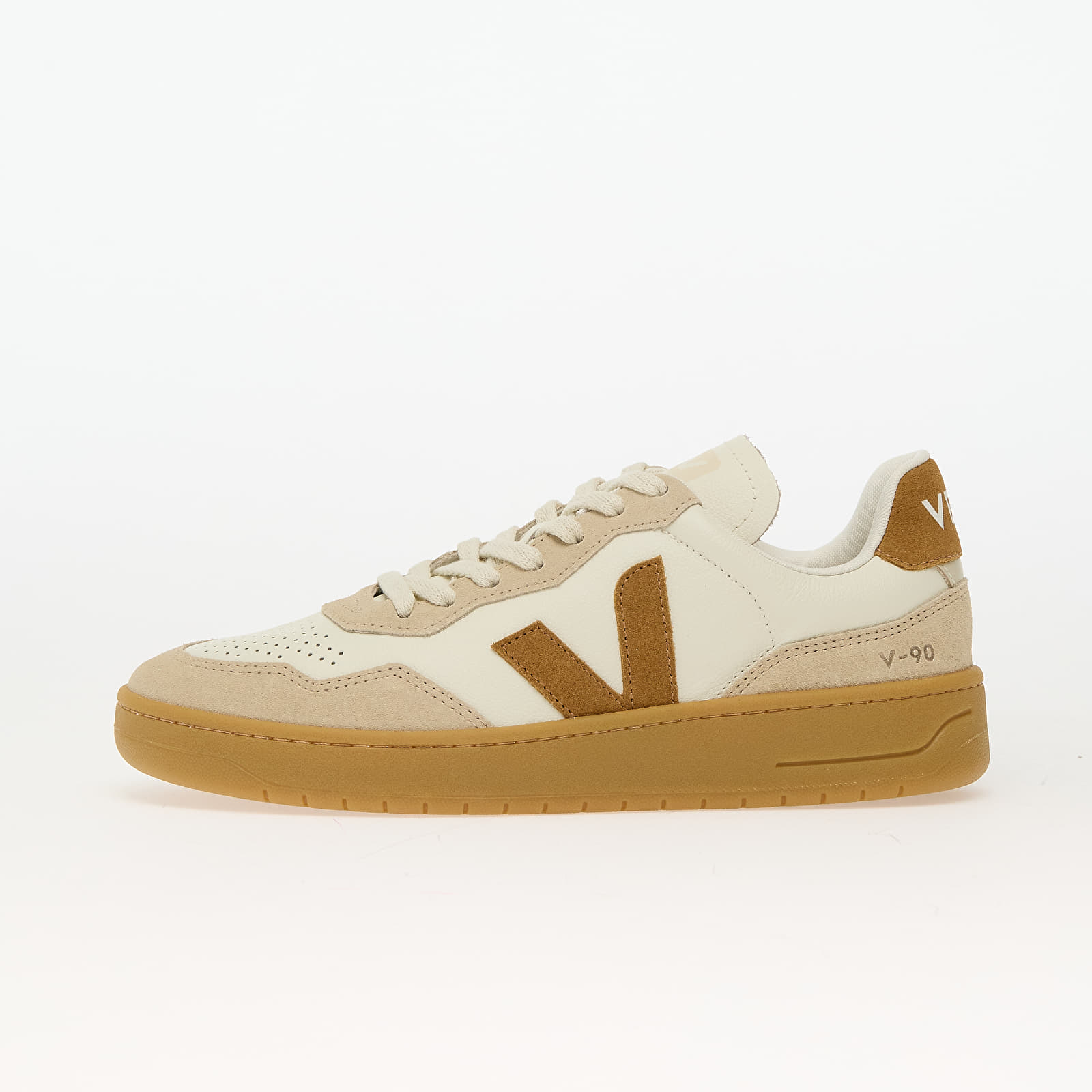 Men's sneakers and shoes Veja V-90 O.T. Pure_Camel_Alm_Natural