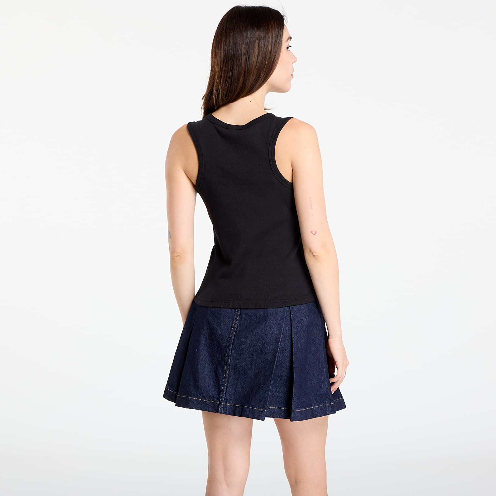 Tanktops für Frauen Calvin Klein Jeans A - Woven Label 2X2 Tank Top Black