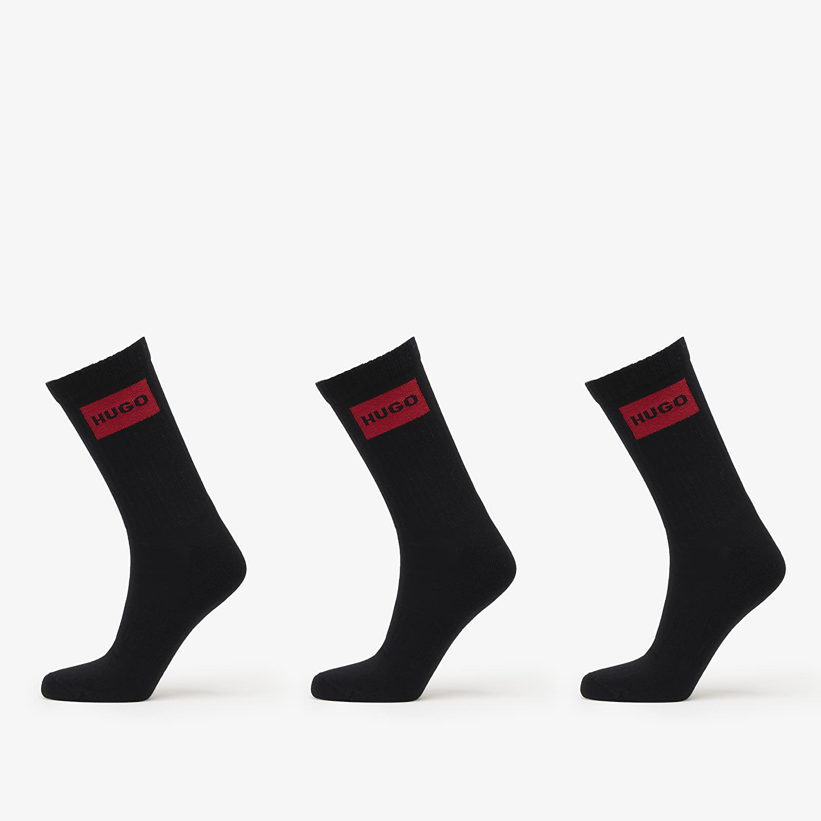 Calcetines de hombre Hugo Boss Men-H-3-Pack Qs Rib Label Cc Black