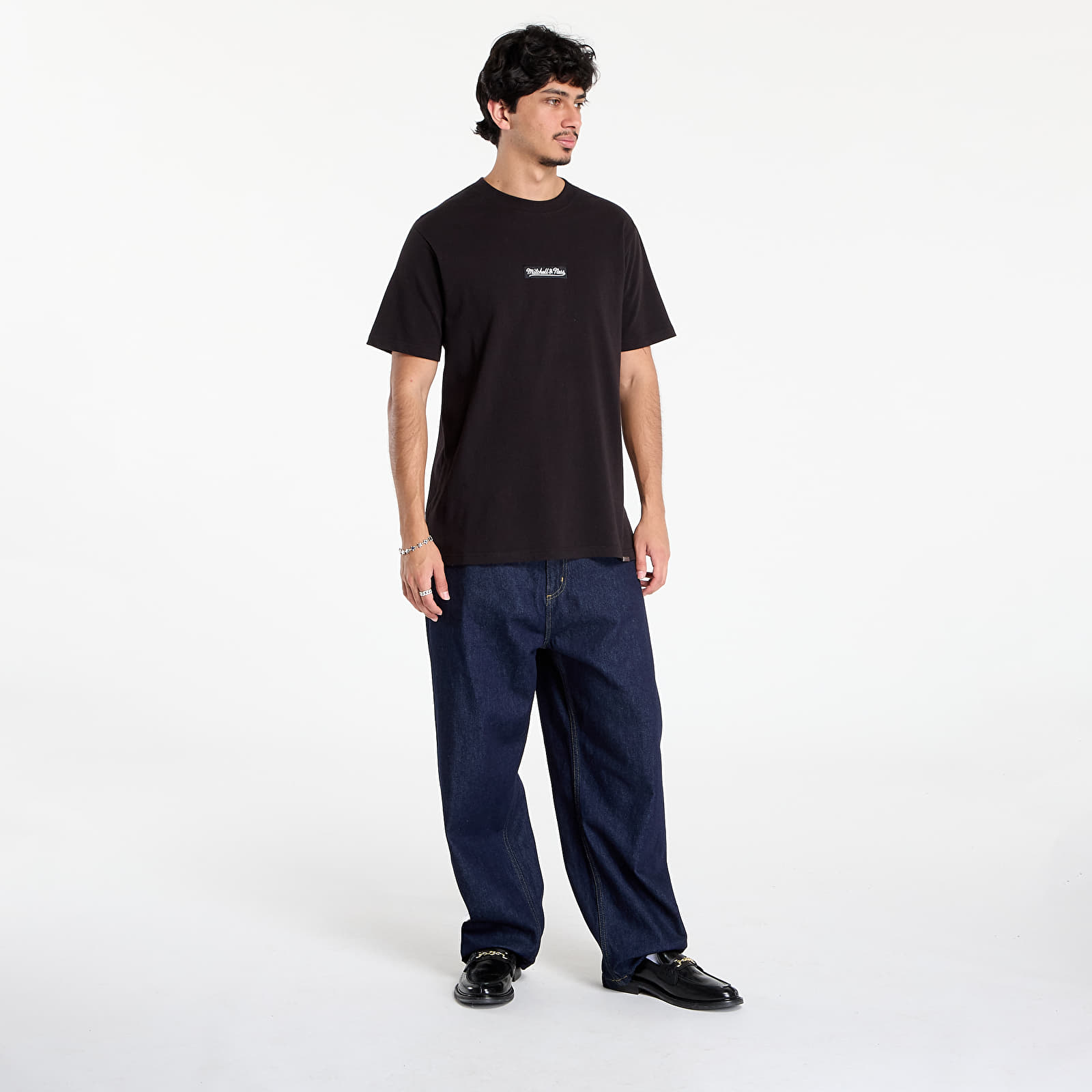 Men's T-shirts Mitchell & Ness Branded M&n Box Logo Tee UNISEX Black