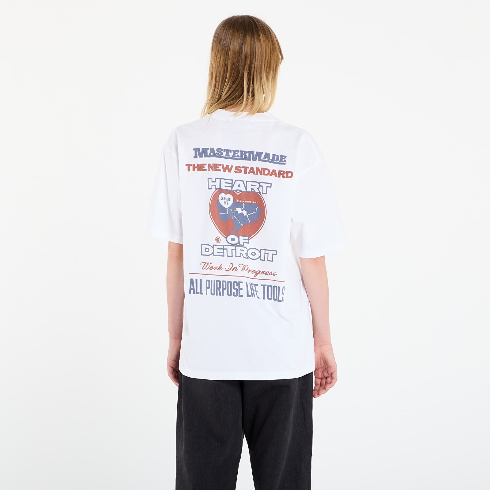 Miesten T-paidat Carhartt WIP S/S Arcan T-Shirt White Heavy Stone Wash