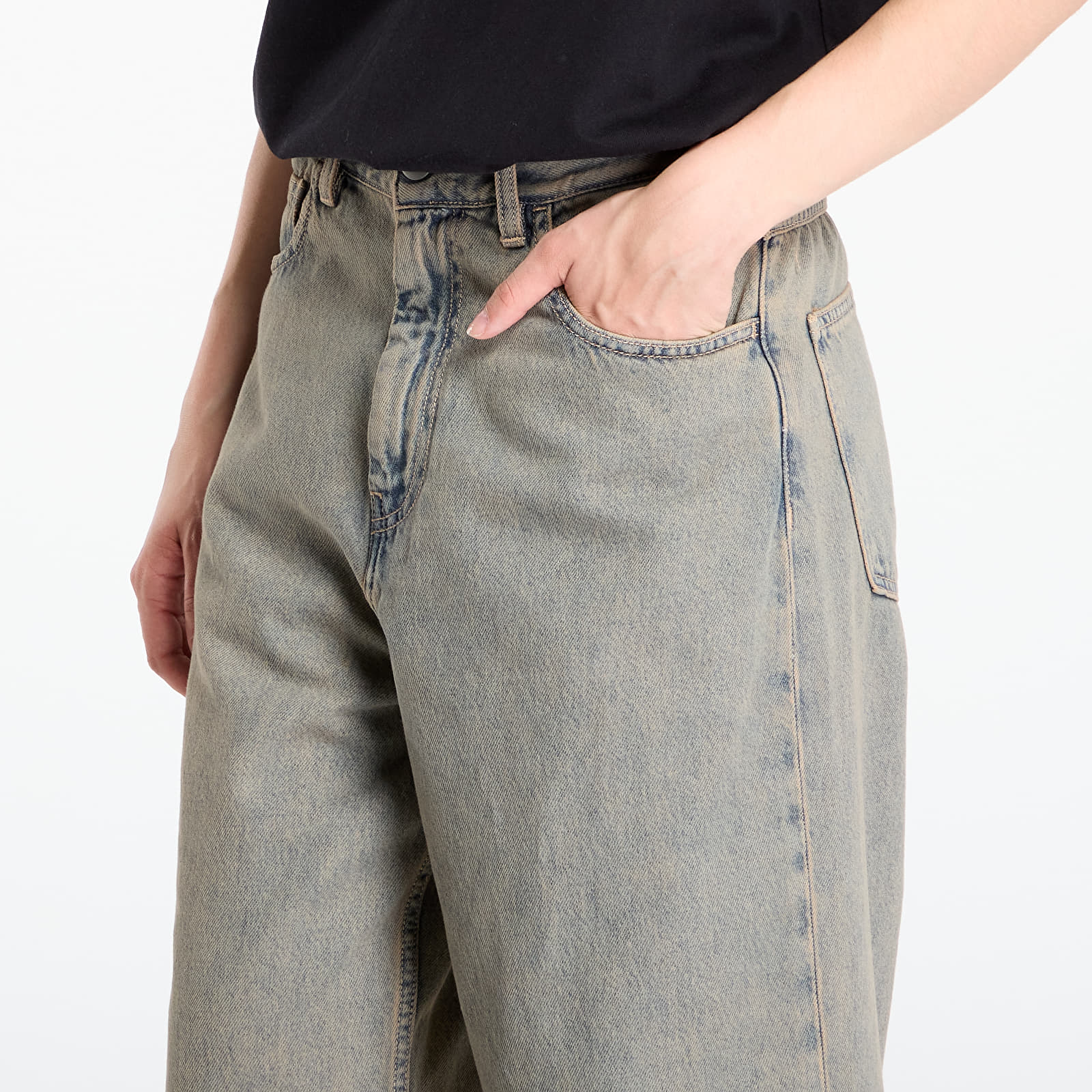 Women's Trousers Carhartt WIP W' Brandon Pant Blue/ Leather Garment Dyed