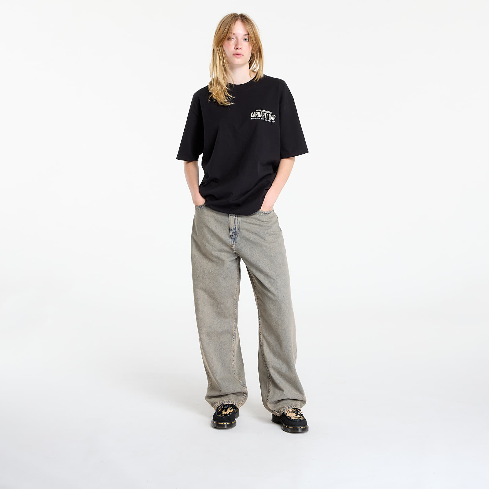 Women's Trousers Carhartt WIP W' Brandon Pant Blue/ Leather Garment Dyed