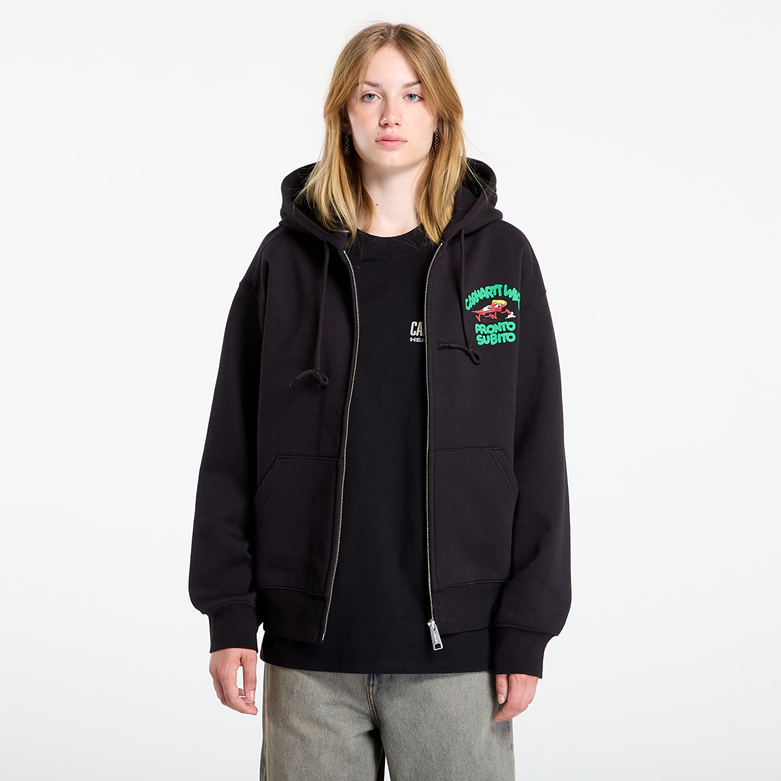 Hoodies voor heren Carhartt WIP Hooded Pronto Sweat Jacket Black
