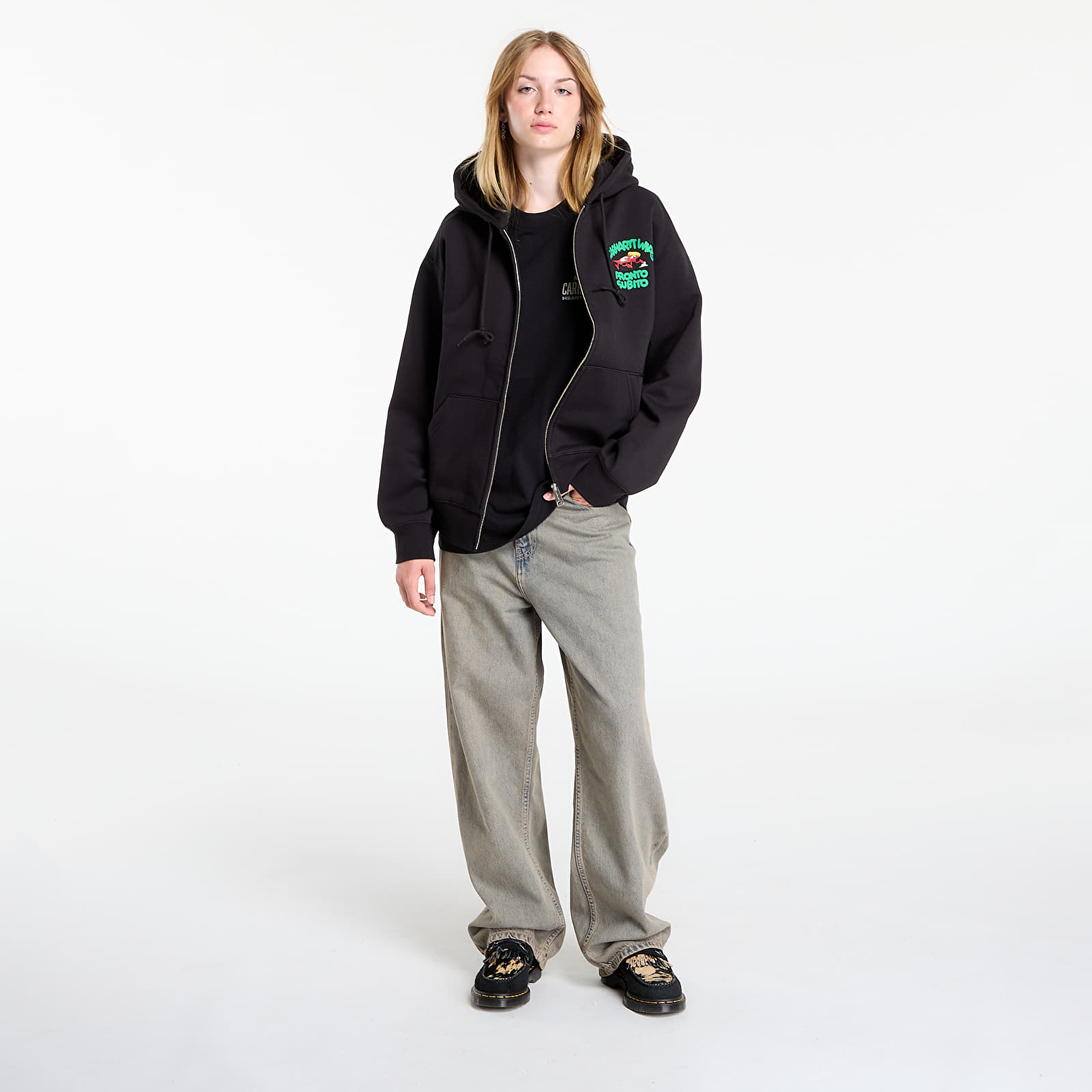 Hoodies voor heren Carhartt WIP Hooded Pronto Sweat Jacket Black
