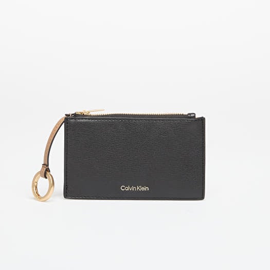 Plånbok Calvin Klein Foil Logo Top Zip Cardcase Black