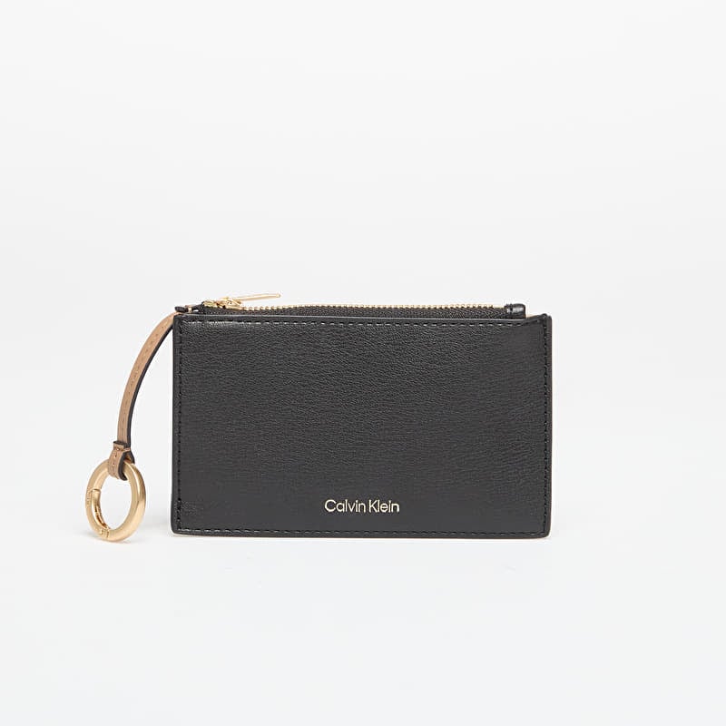 Πορτοφόλι Calvin Klein Foil Logo Top Zip Cardcase Black