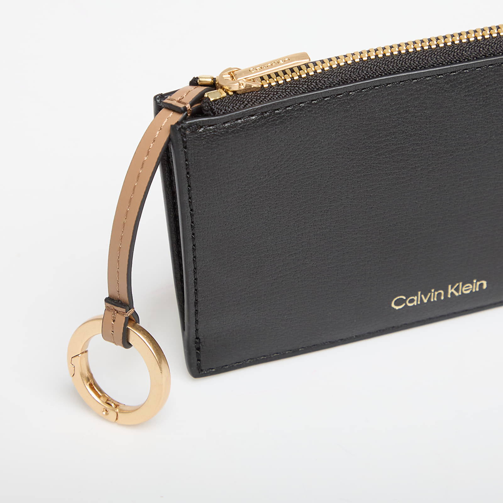Geldbörsen für Männer Calvin Klein Foil Logo Top Zip Cardcase Black