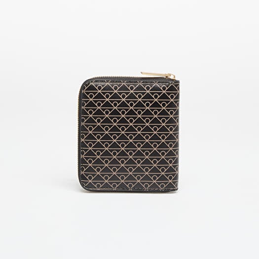 Plånbok Calvin Klein Emblem Aop Square Zip Around Black