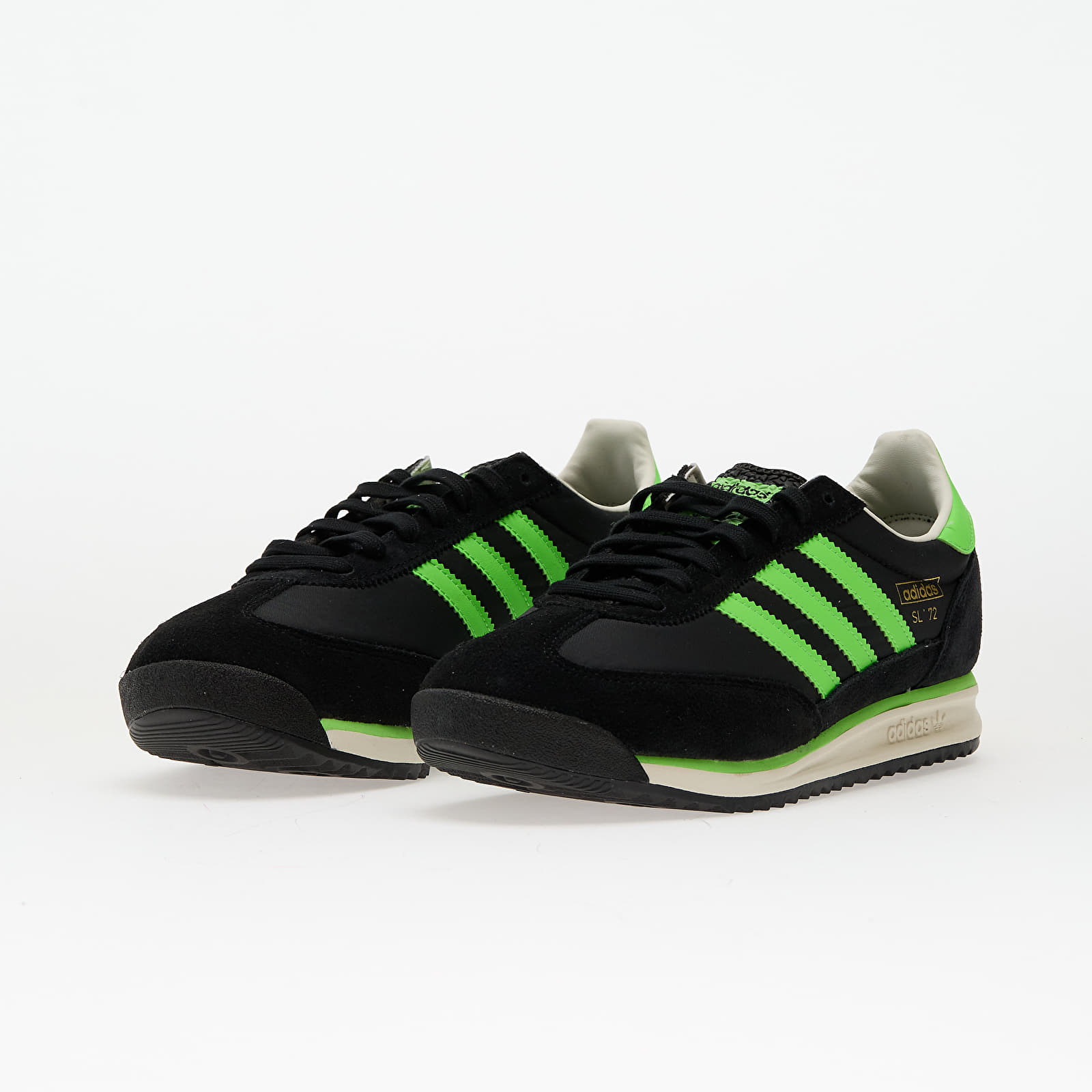 Men's sneakers and shoes adidas SL 72 Rs Core Black/ Semi Green/ Off White
