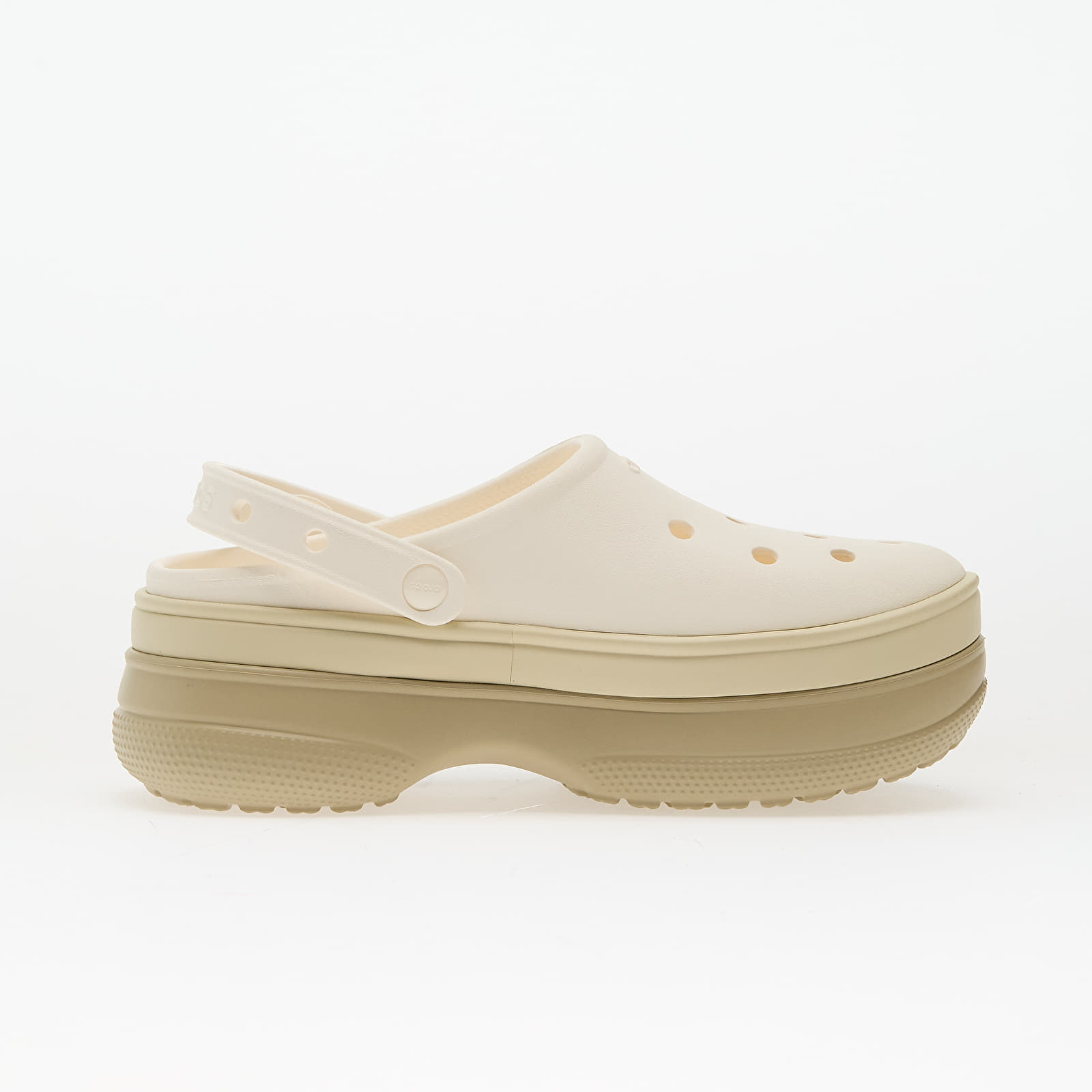 Miesten lenkkarit ja kengät Crocs Classic Stacked Clog Chalk