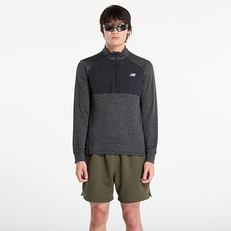 Sweatshirt New Balance RC Essential Heat Grid 1/2 Zip Black Bk