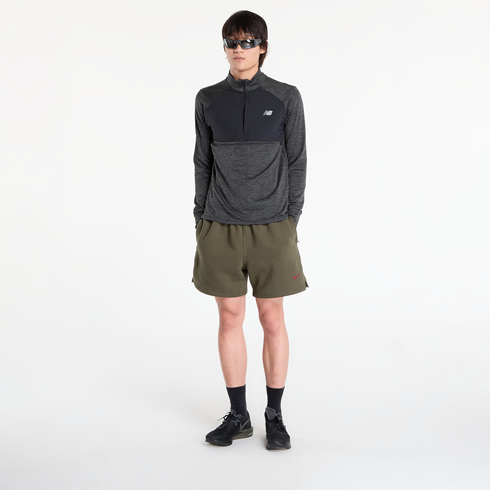 Geschenke für Männer New Balance Athletics Heat Grid 1/2 Zip Black