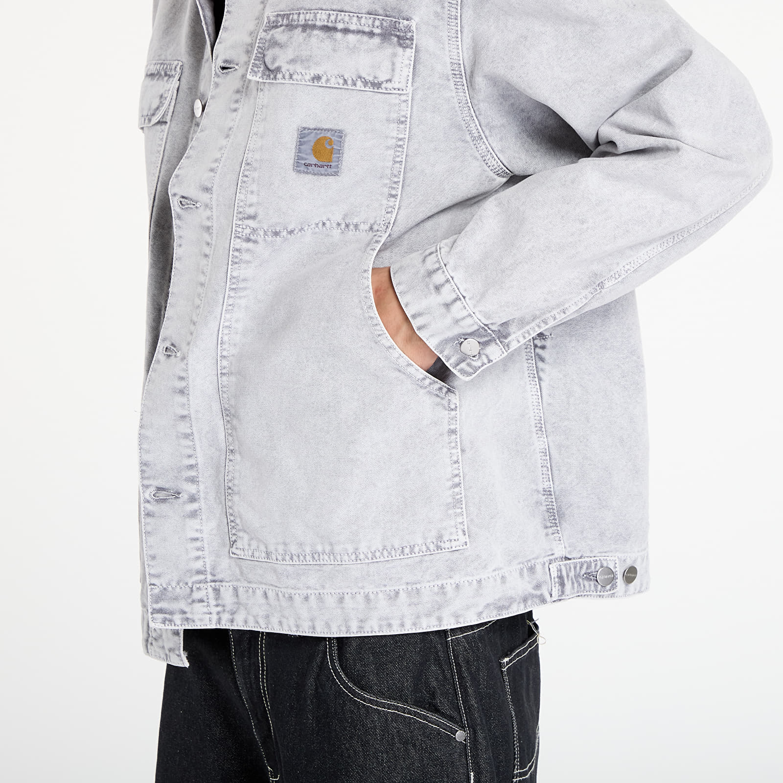 Herrenjacken Carhartt WIP OG Arctic Jacket Black Chalk Wash