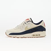 Nike Air Max 90 Prm Pale Ivory/ Lt Khaki-Thunder Blue-Sail-Gum Dk Brown-Univ Red