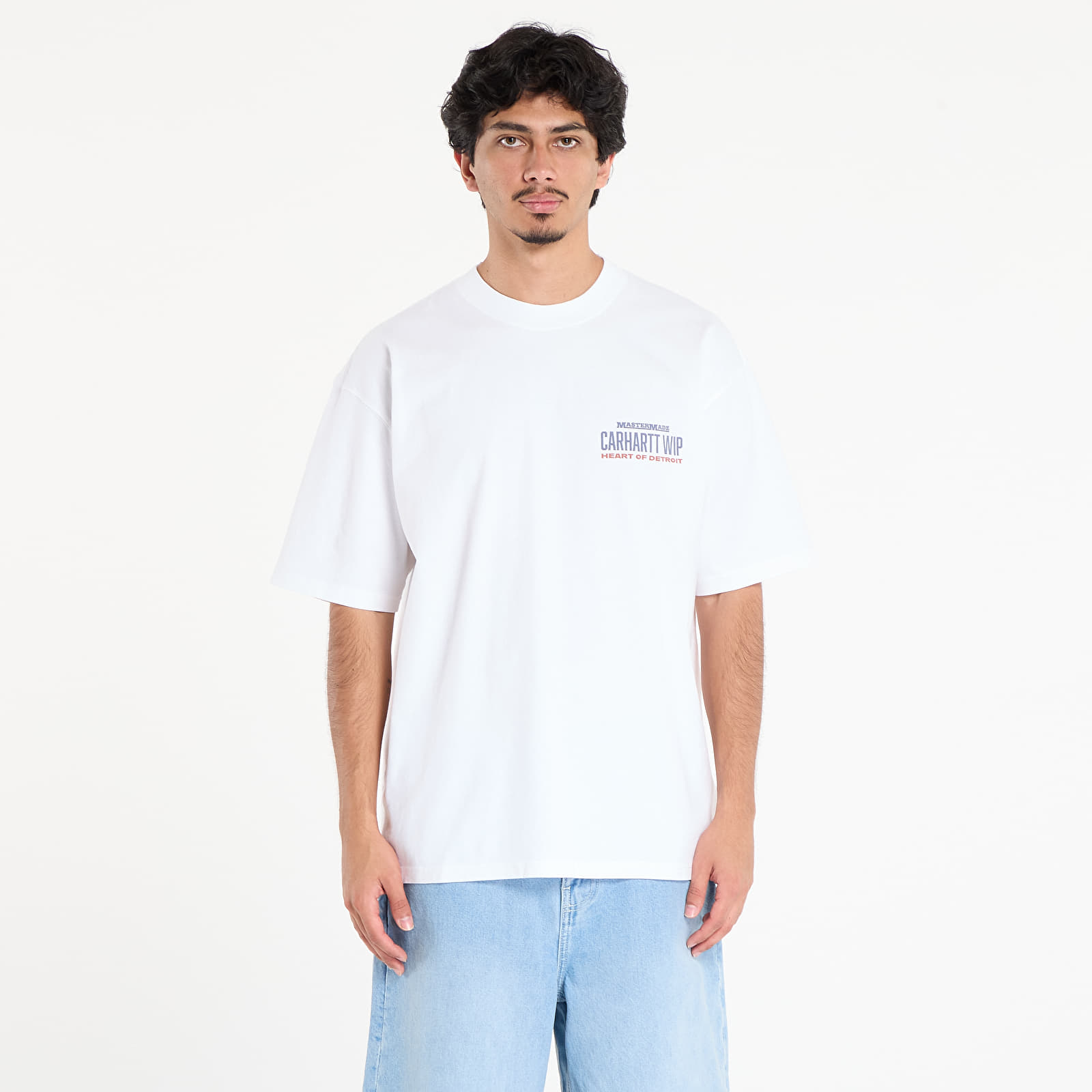 Miesten T-paidat Carhartt WIP S/S Arcan T-Shirt White Heavy Stone Wash