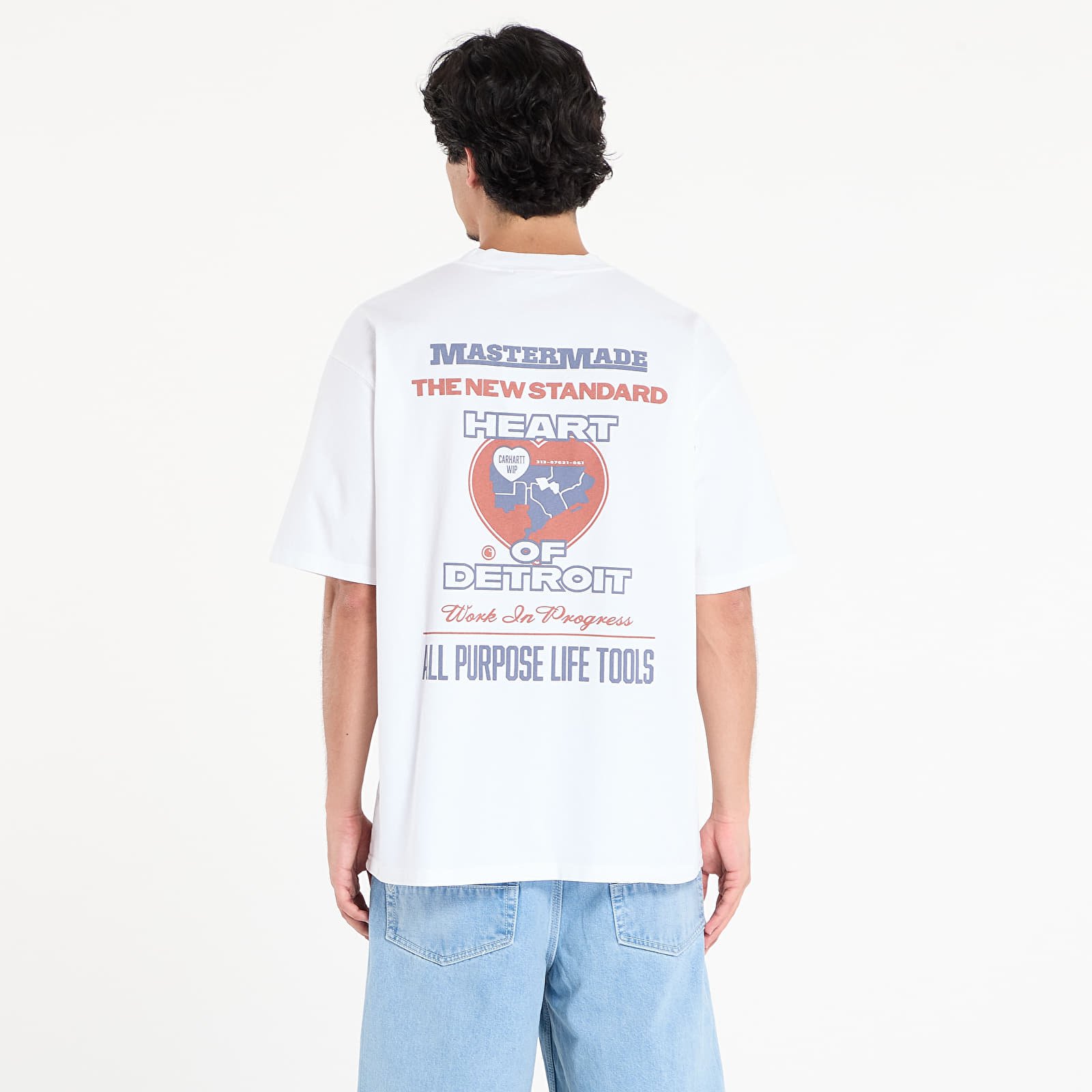 Miesten T-paidat Carhartt WIP S/S Arcan T-Shirt White Heavy Stone Wash