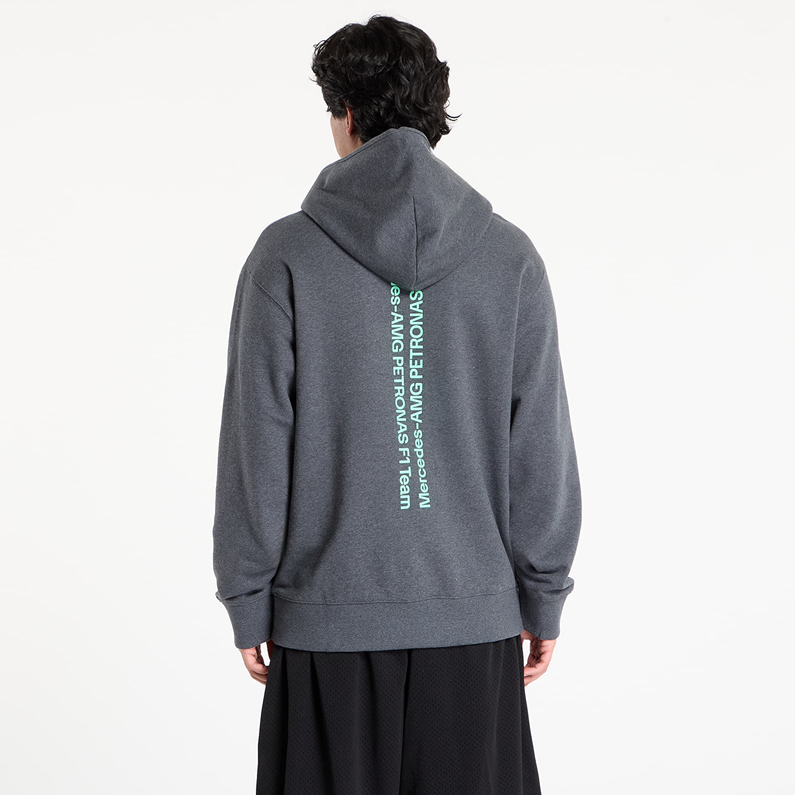 Men's sweatshirts adidas Mercedes - AMG Petronas Formula One Team Premium Sweat Hood Dark Grey Heather
