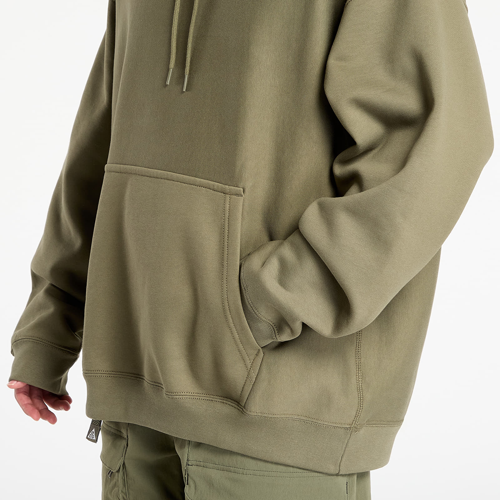 Hoodies and sweatshirts Nike Solo Swoosh Men's Pullover Hoodie Medium Olive/ Medium Olive/ White
