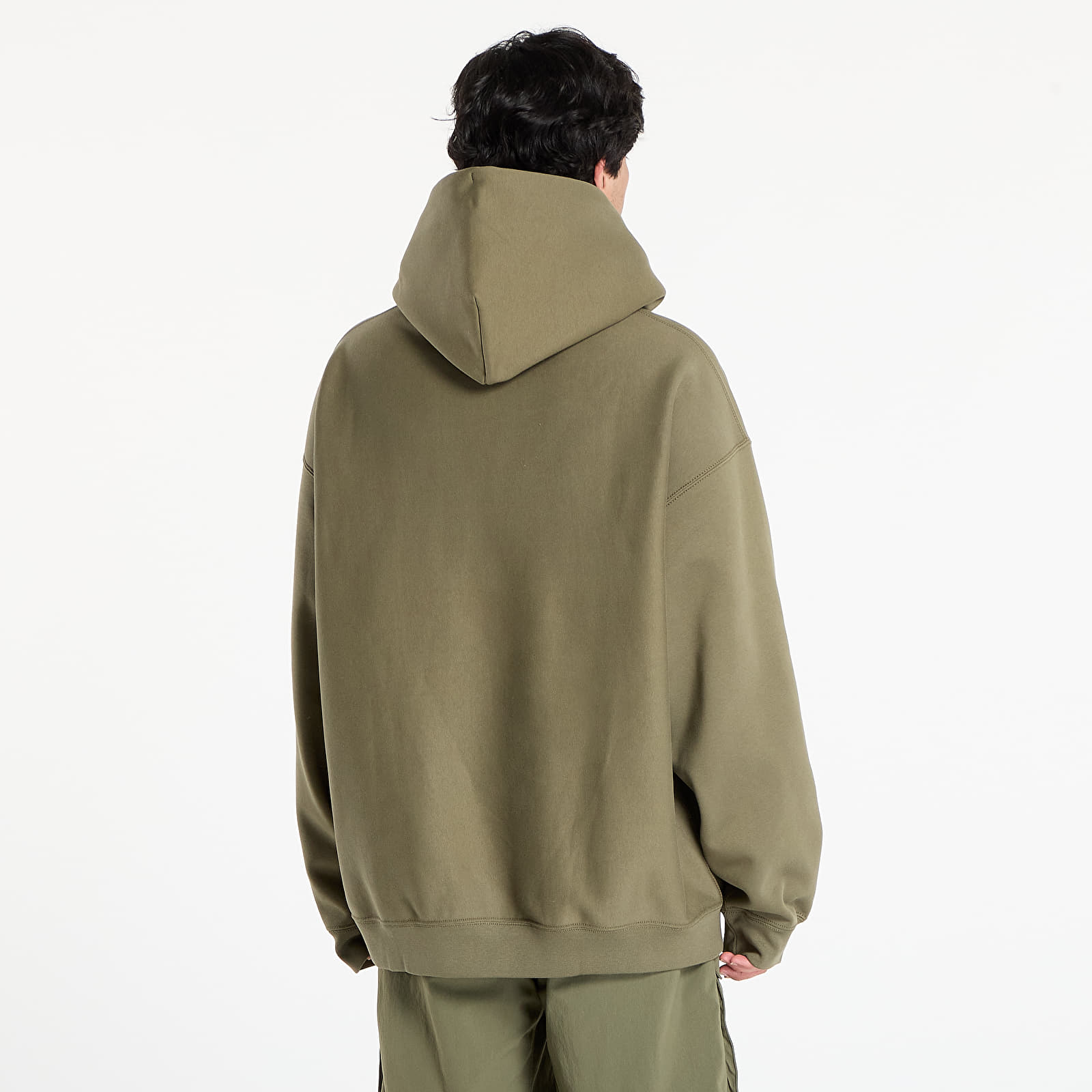 Hoodies and sweatshirts Nike Solo Swoosh Men's Pullover Hoodie Medium Olive/ Medium Olive/ White
