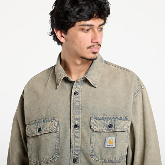 Carhartt WIP Tigan Shirt Jac Blue/ Leather Garment Dyed | Queens