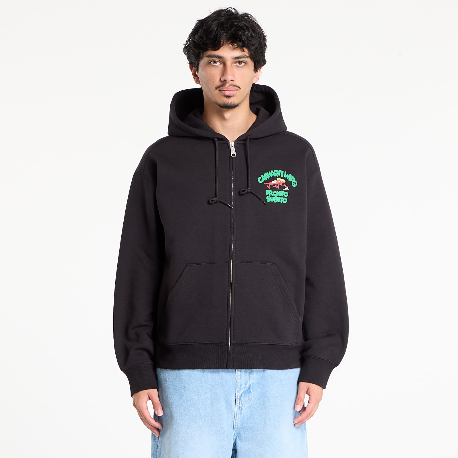 Hoodies voor heren Carhartt WIP Hooded Pronto Sweat Jacket Black