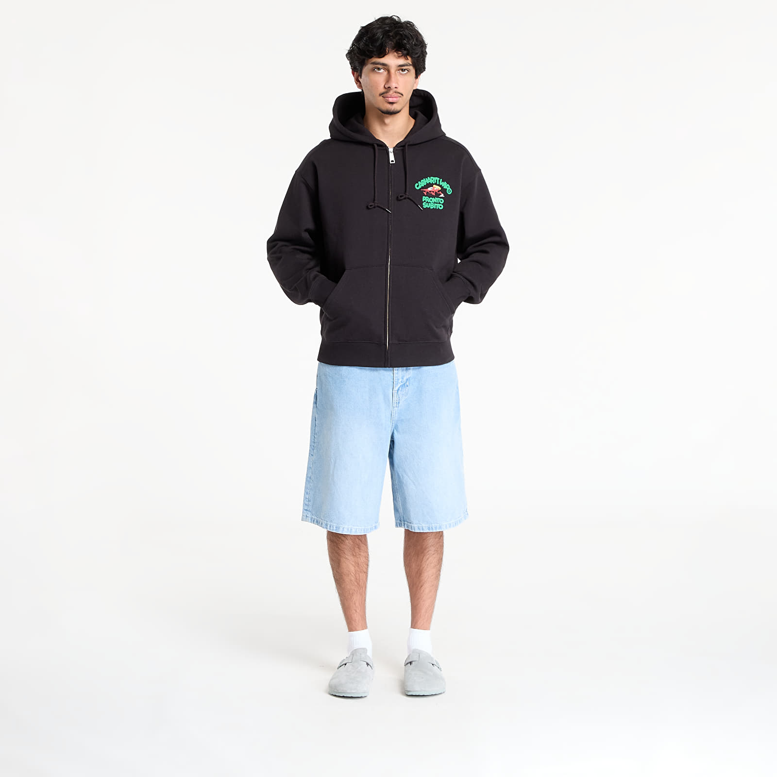 Hoodies voor heren Carhartt WIP Hooded Pronto Sweat Jacket Black