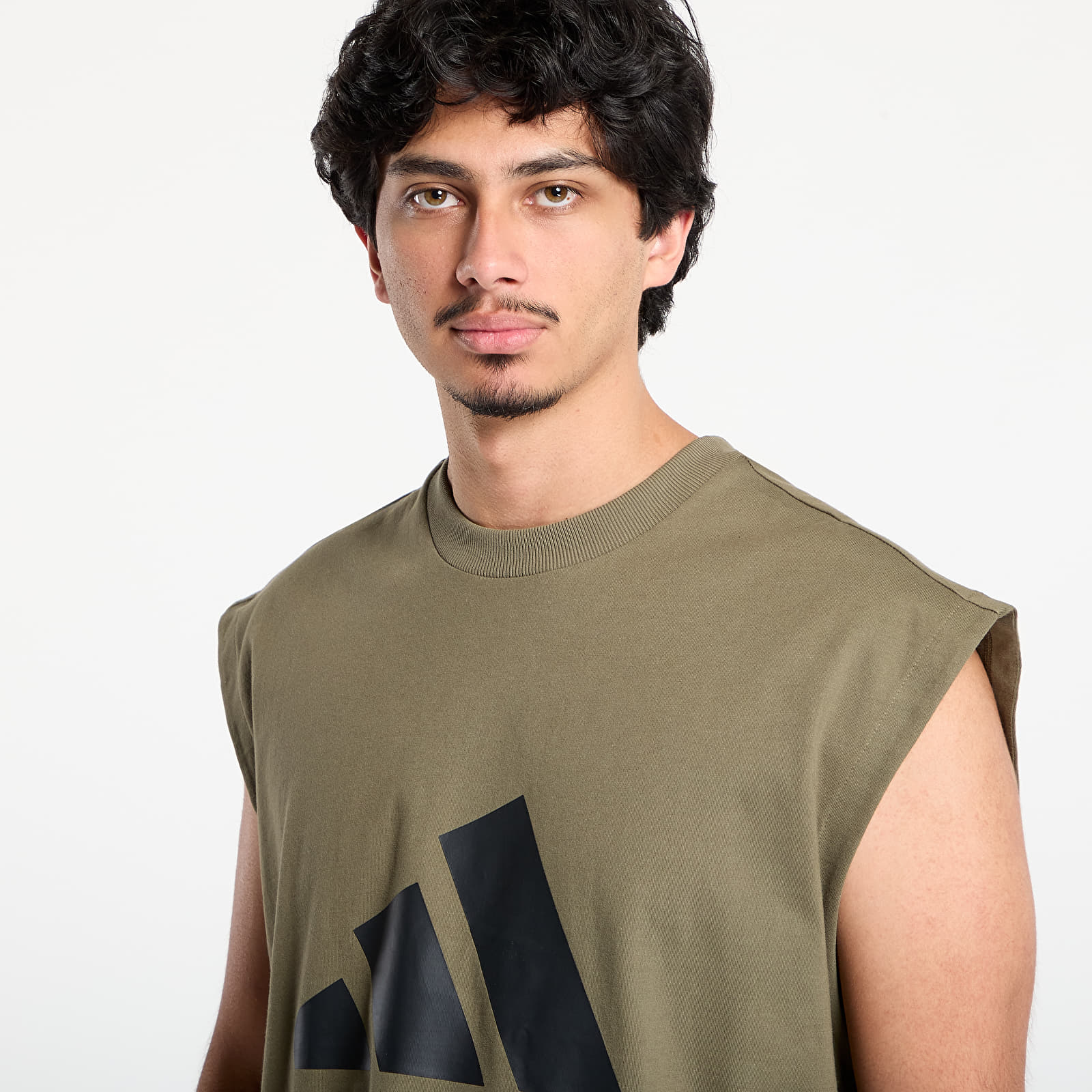 Herren Tank Tops adidas Basketball Sleeveless T-Shirt (Gender Neutral) Olive Strata