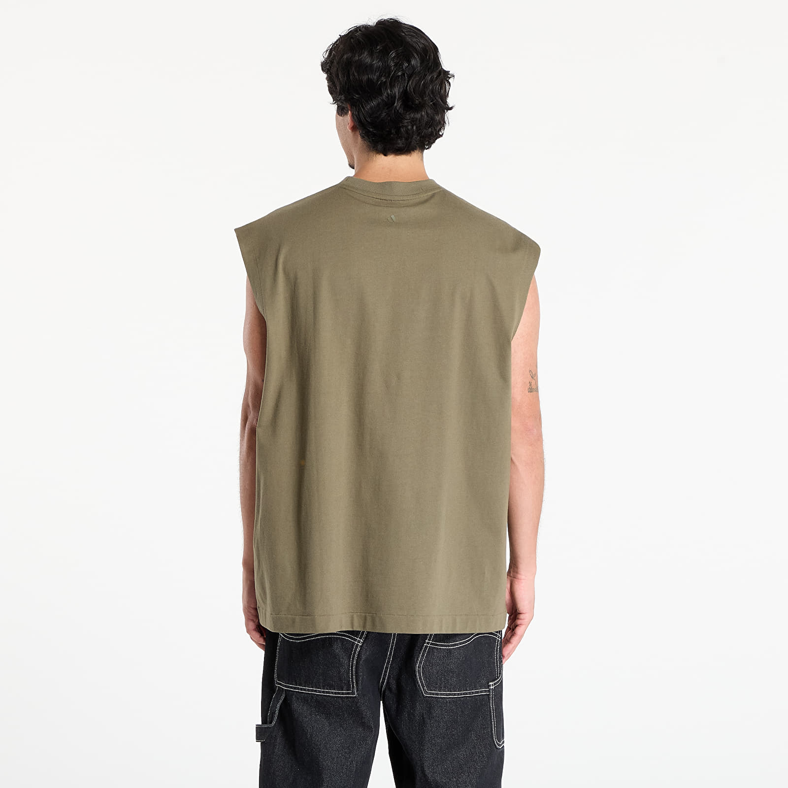 Herren Tank Tops adidas Basketball Sleeveless T-Shirt (Gender Neutral) Olive Strata