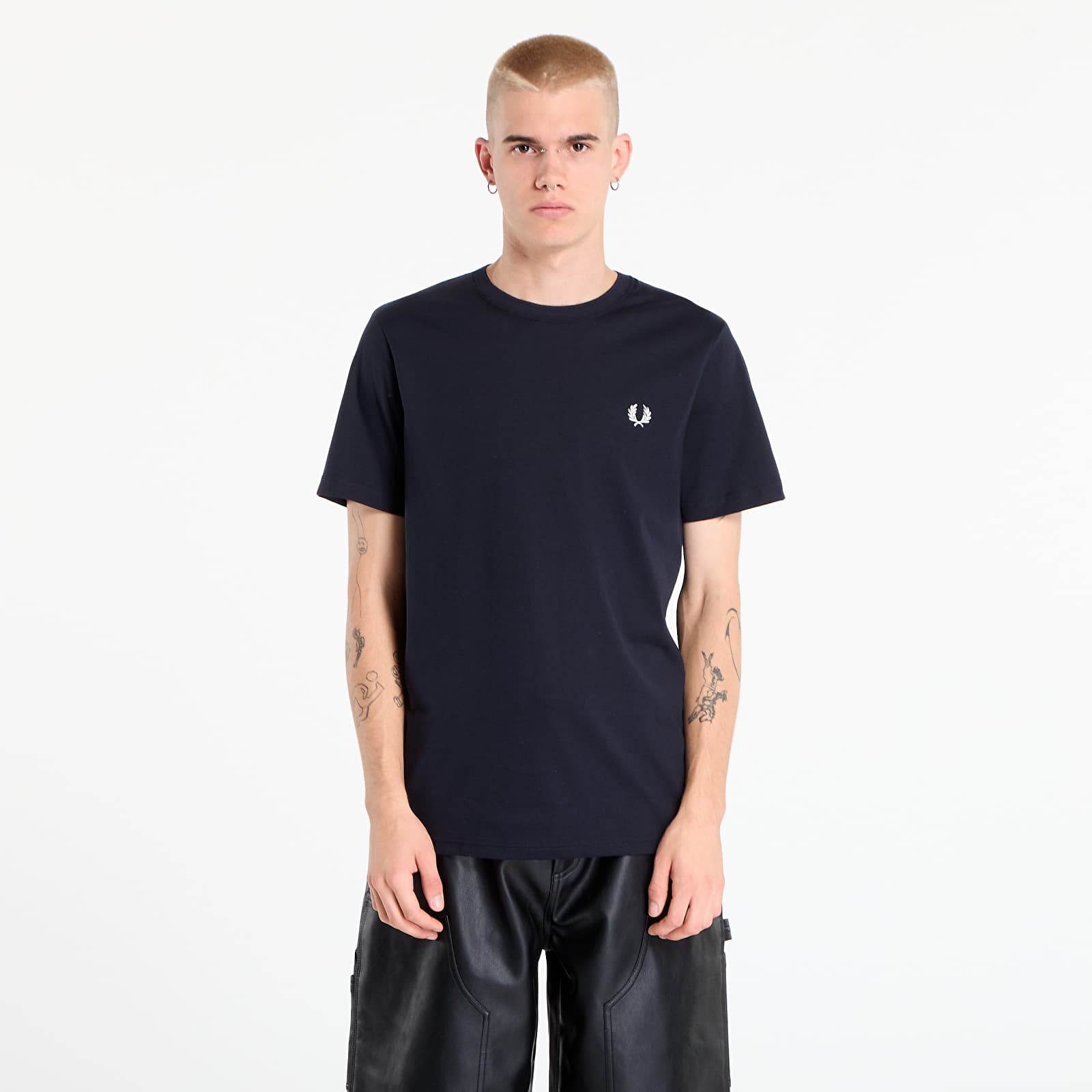 Camisetas de hombre FRED PERRY Crew Neck T-Shirt UNISEX Navy