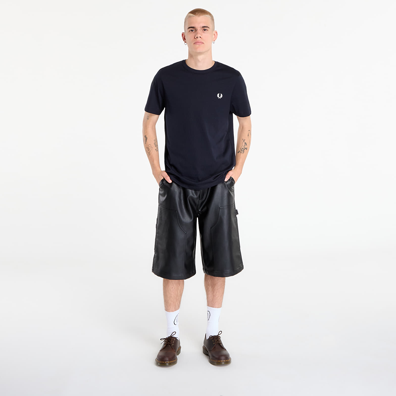 Camisetas de hombre FRED PERRY Crew Neck T-Shirt UNISEX Navy