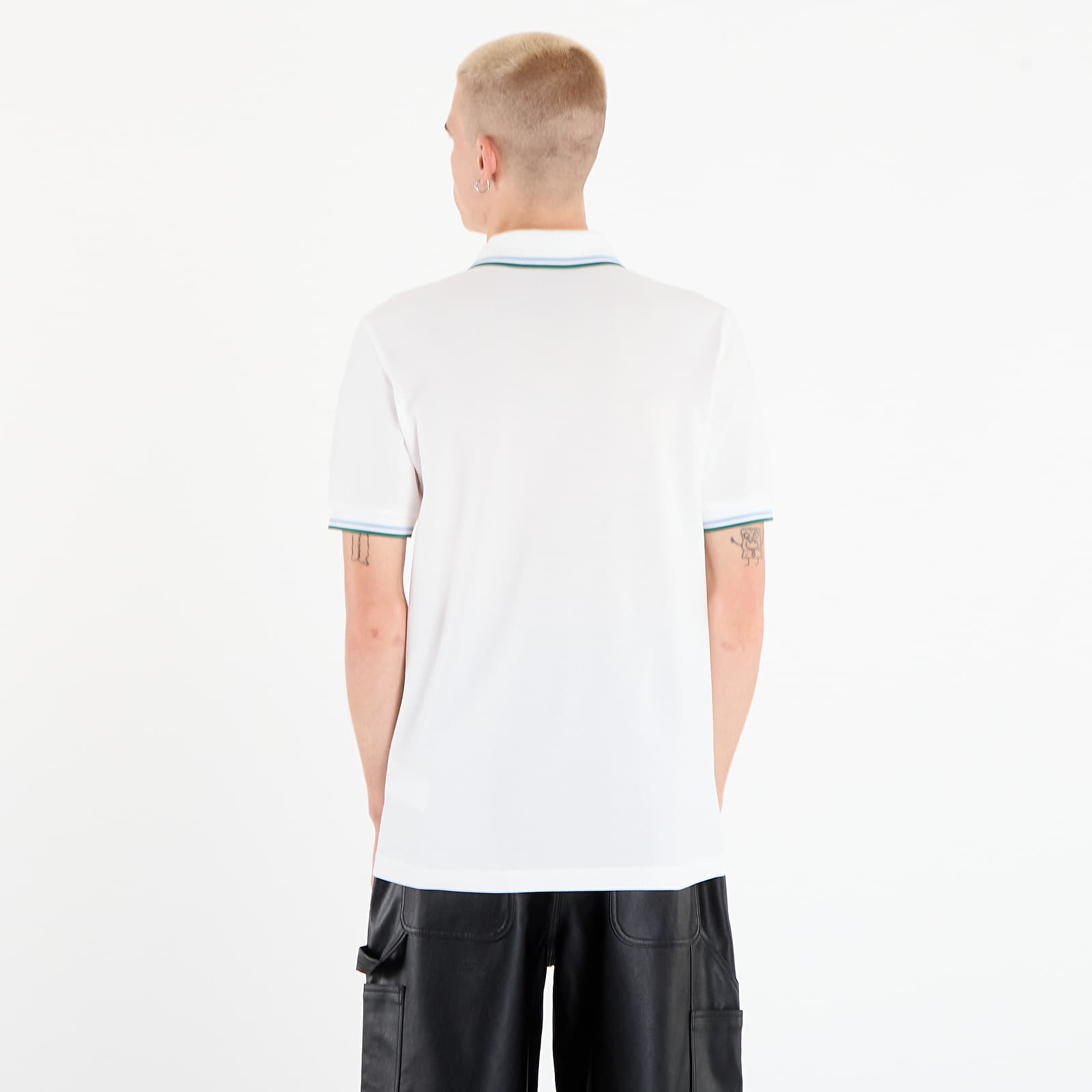Camisetas de hombre FRED PERRY Twin Tipped Fred Perry Shirt UNISEX Snow White /Track Blue /Sport Green