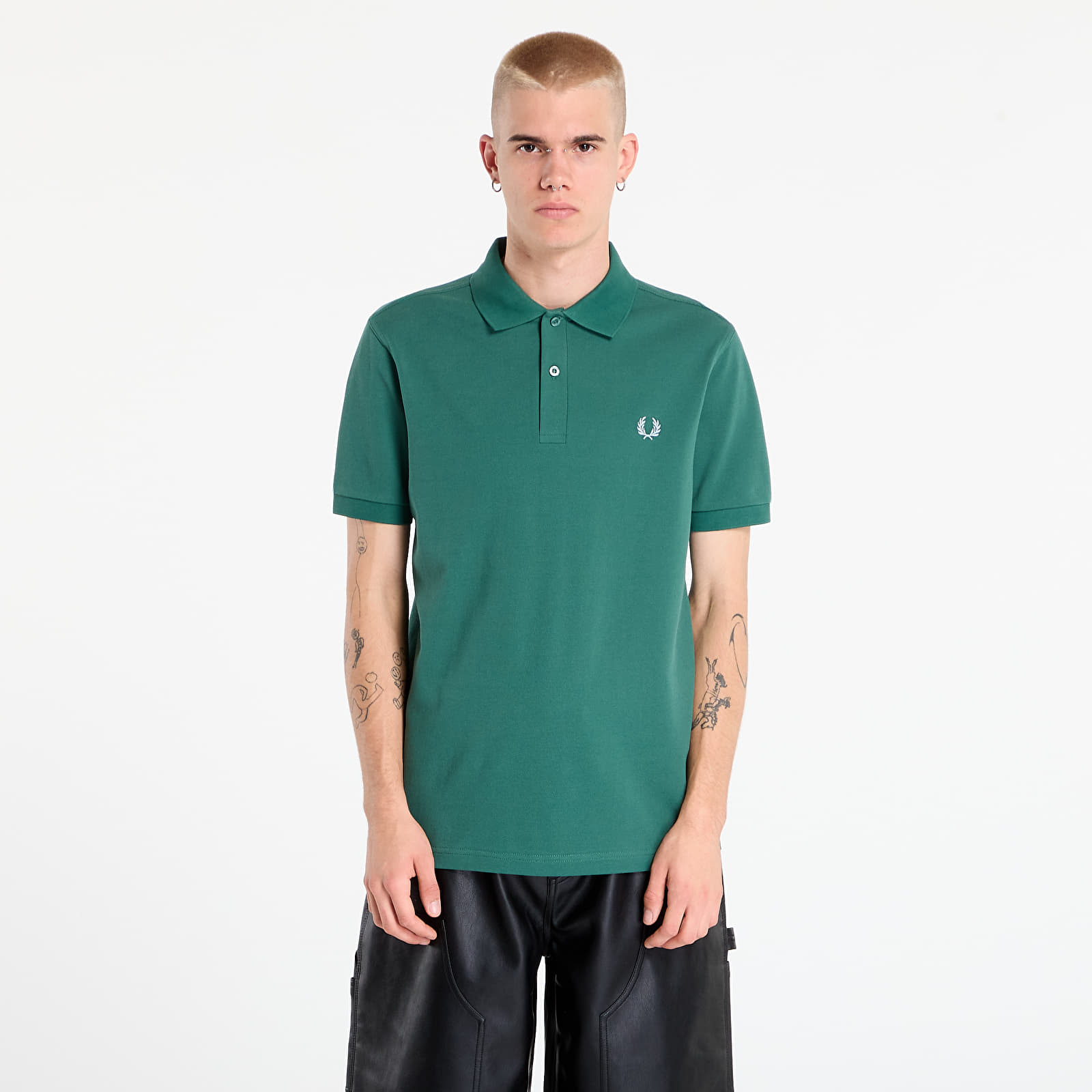 T-Shirts Männer FRED PERRY The Fred Perry Shirt Sprtgrn/ Trackblu