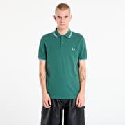 FRED PERRY Twin Tipped Fred Perry Shirt Sport Green /Track Blue /Track Blue
