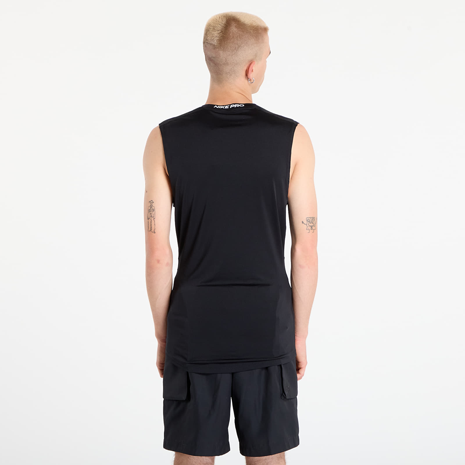 Men's tank tops Nike Pro Men's Dri-FIT Tight Sleeveless Fitness Top Black/ White