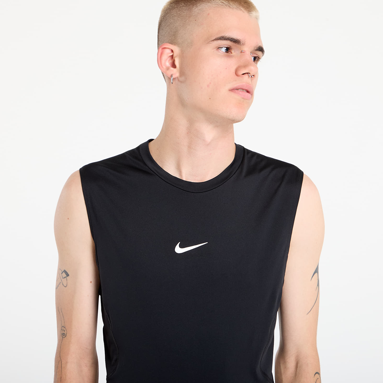 Men's tank tops Nike Pro Men's Dri-FIT Tight Sleeveless Fitness Top Black/ White