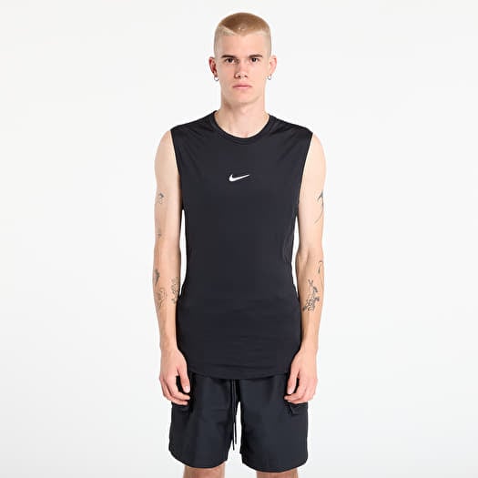 Nike Pro Men's Dri-FIT Tight Sleeveless Fitness Top Black/ White