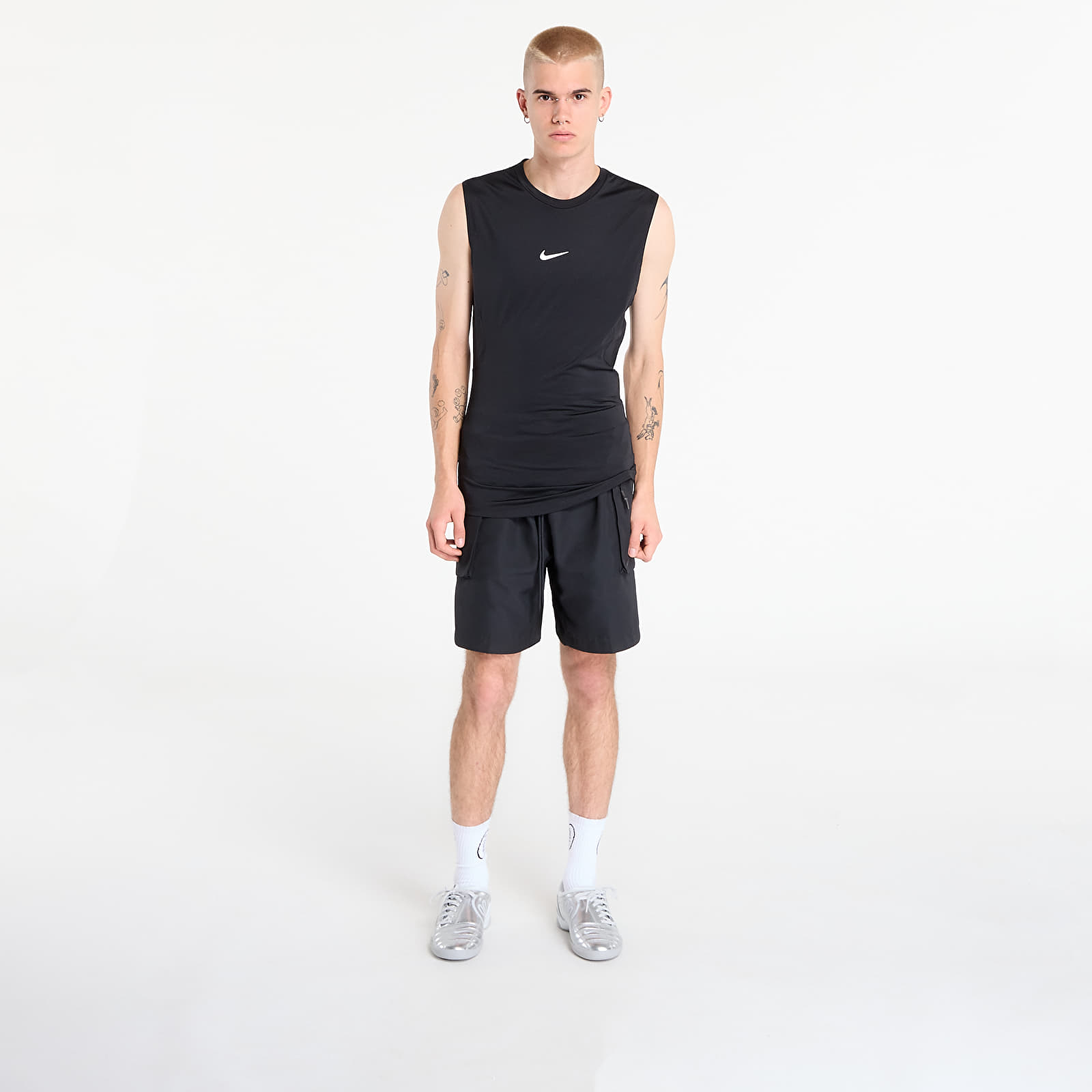 Men's tank tops Nike Pro Men's Dri-FIT Tight Sleeveless Fitness Top Black/ White