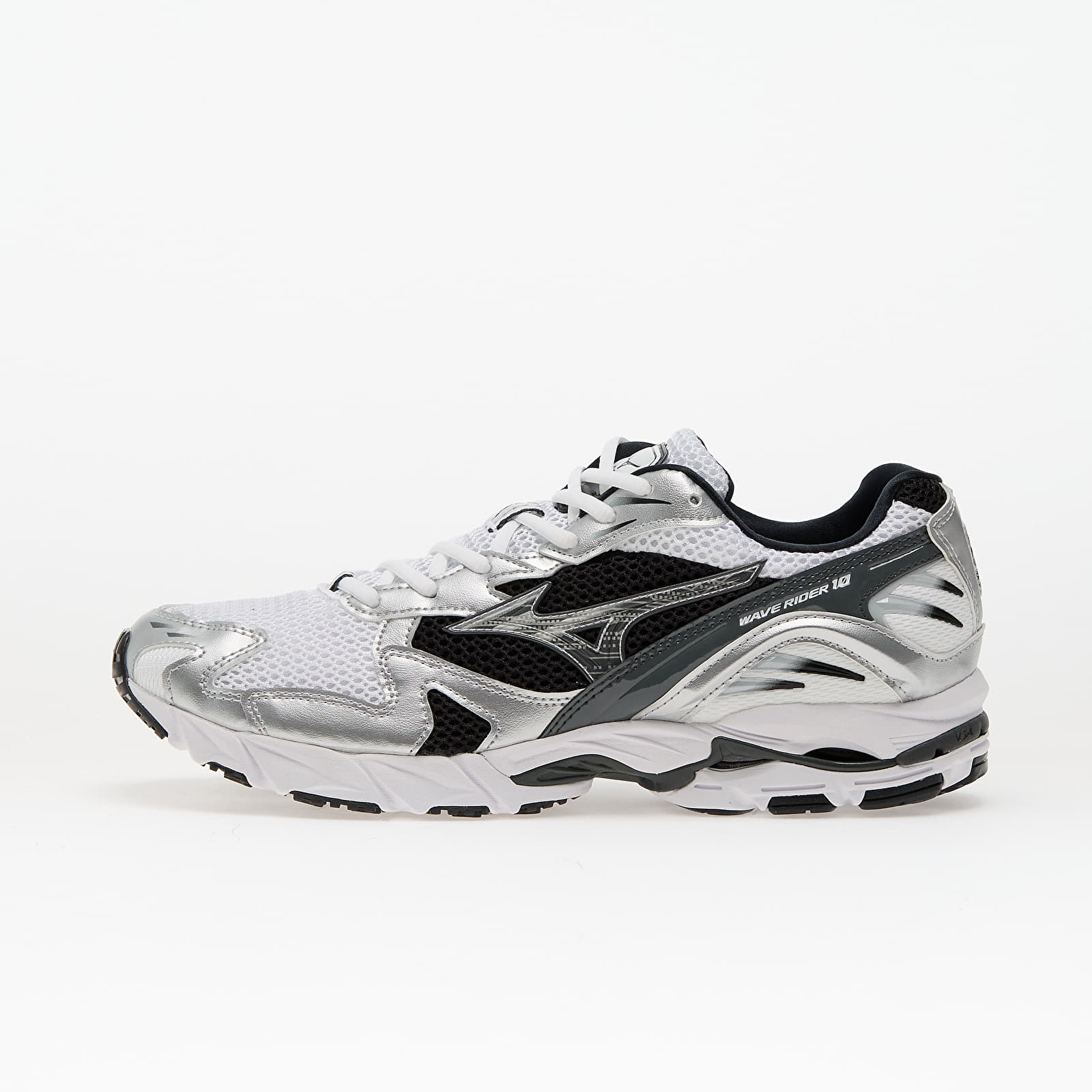 Men's sneakers and shoes Mizuno Wave Rider 10 White/ Silver/ Black